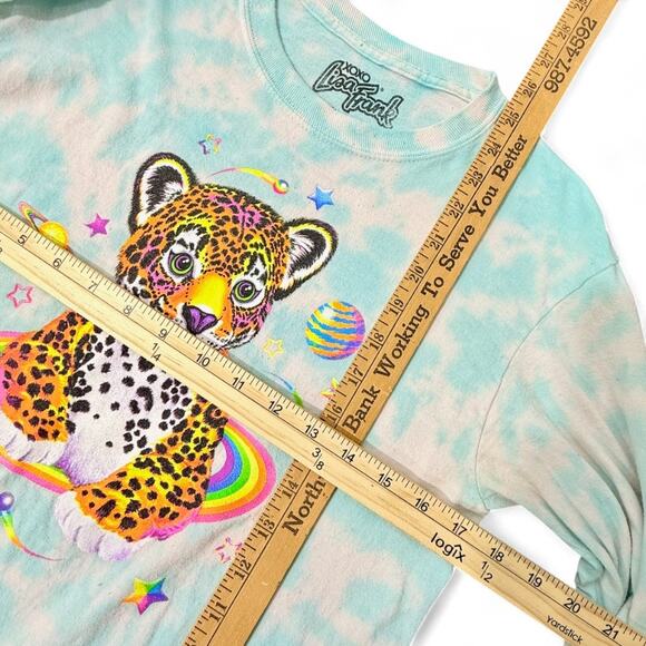 Lisa Frank Hunter Jaguar Blue Tie Dye Shirt Long Sleeve Y2K 90s Rainbow Womens S - Picture 11 of 11